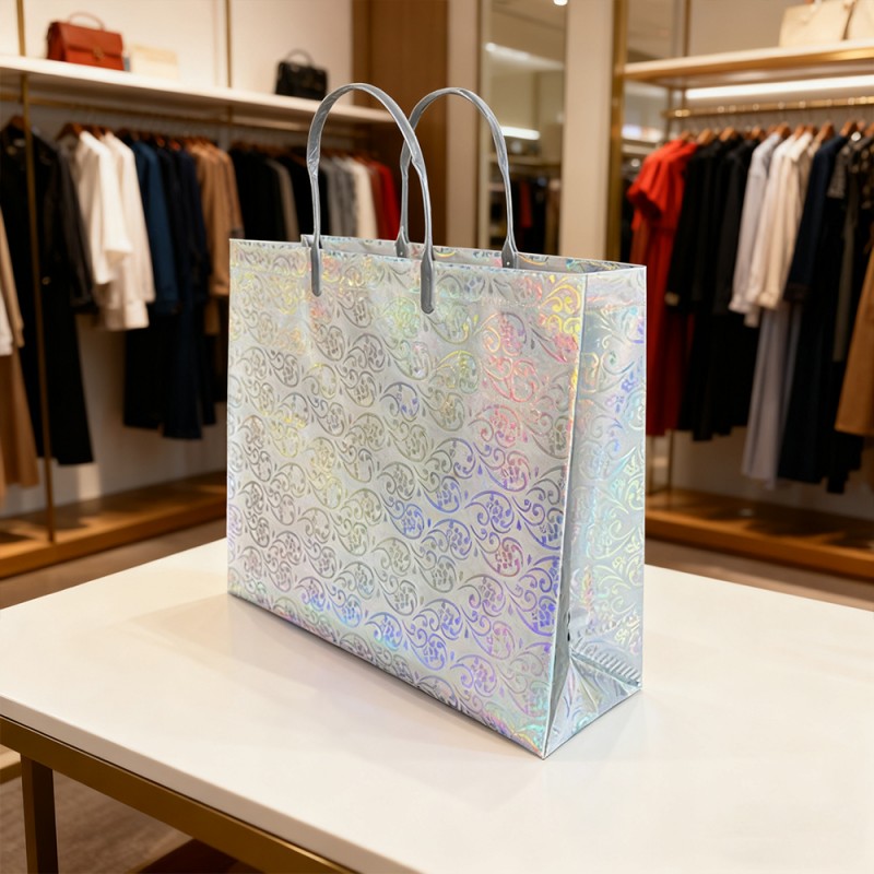 Glitterfilm laminerad presentväska